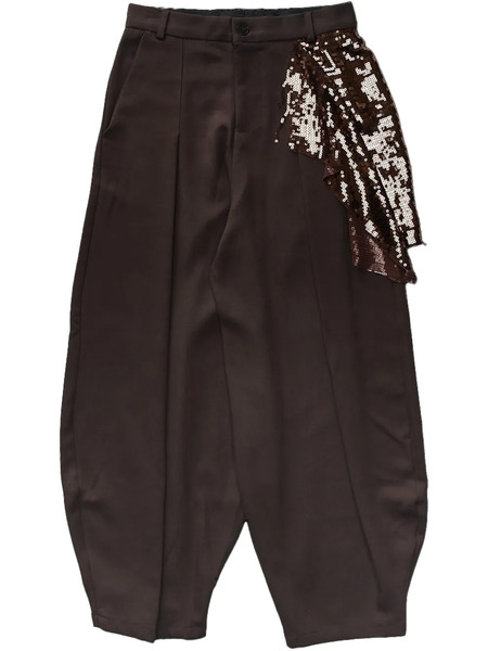  Edward Cuming Kickout Drape brown Trousers 