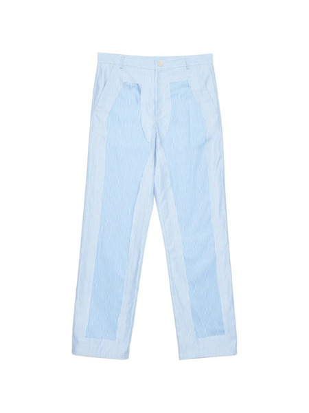  Edward Cuming Layered Panelled Trousers - Blue 