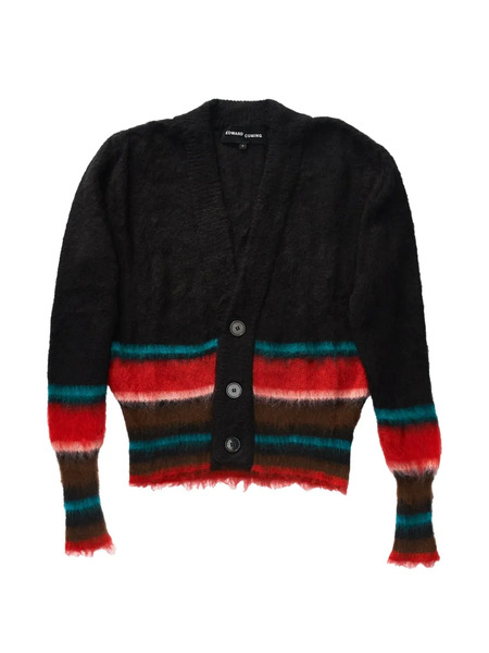  Edward Cuming Striped Cardigan - Black 