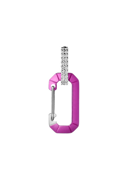 Eéra 18k White Gold Chiara Small Diamond Single Earrings - Pink 