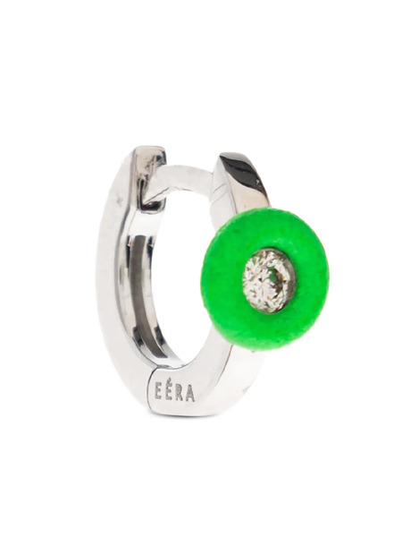  Eéra 18k White Gold Hoop Diamond Single Earring - Silver 