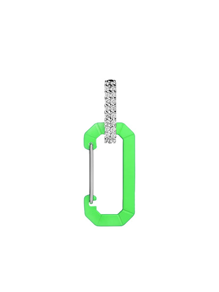  Eéra 18k White Gold Small Chiara Diamond Earring - Green 