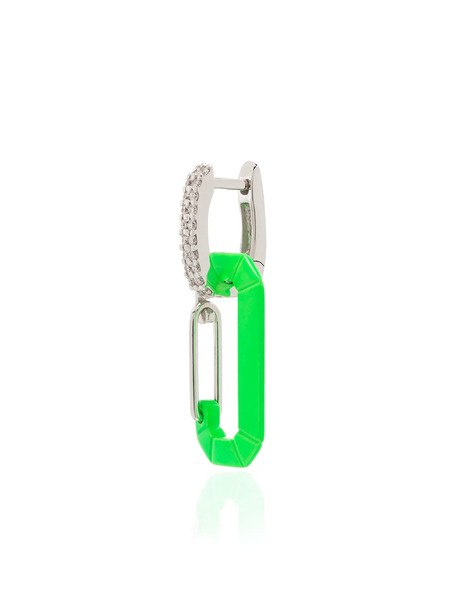  Eéra 18kt White Gold Chiara Diamond Drop Earring - Green 