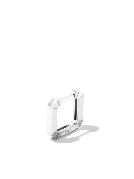  Eéra 18kt White Gold Mini Square Hoop Earring - Silver 