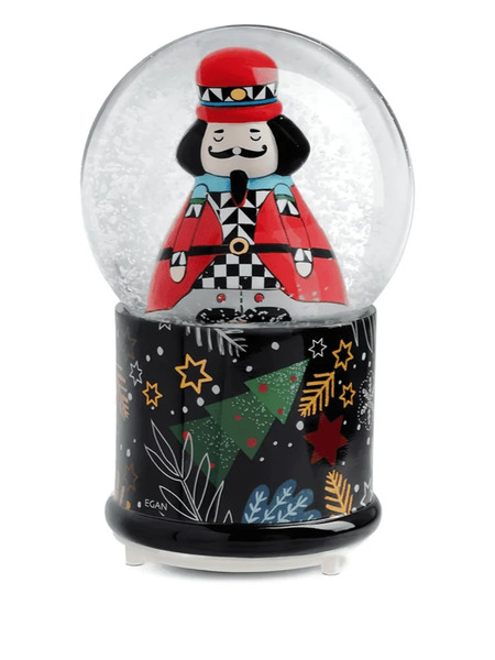  Egan Nutcracker Christmas Snow Globe (10cm X 16cm)) - Black 