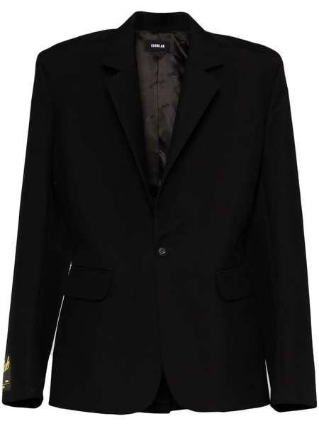  Egonlab. Logo Patch Single-breasted Blazer - Black 