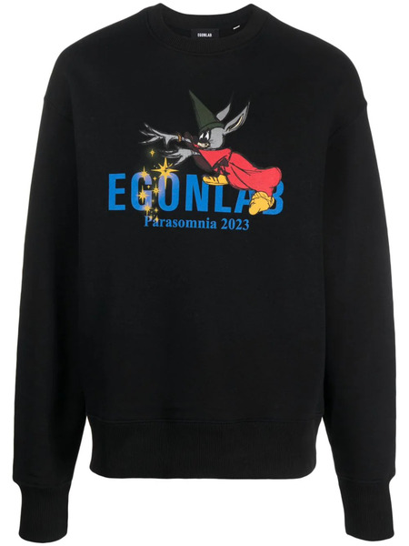  Egonlab. Logo-print Cotton Sweatshirt - Black 