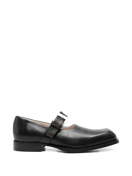  Egonlab. Moran Buckle-strap Leather Loafers - Black 