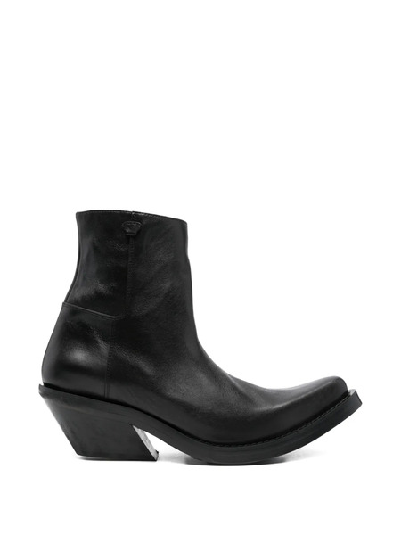  Egonlab. Spike Leather Boots - Black 