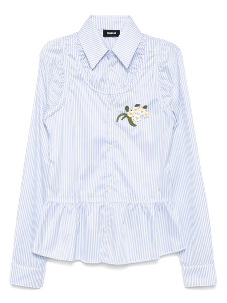  Egonlab. Striped Cotton Shirt - Blue 