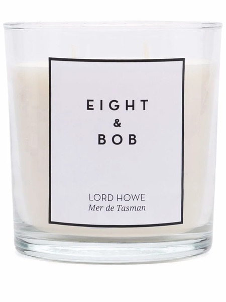  Eight & Bob Lord Howe Wax Candle And Holder - White 