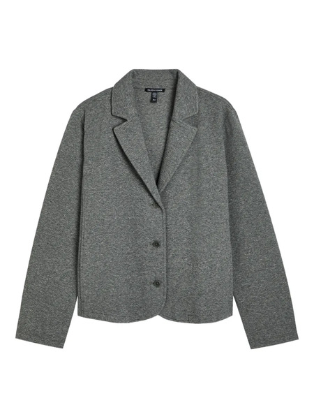  Eileen Fisher Buttoned Collared Blazer - Grey 