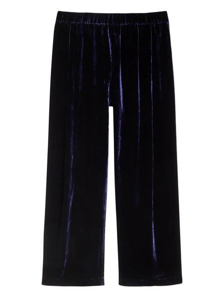  Eileen Fisher Elasticated Velvet-effect Trousers - Blue 