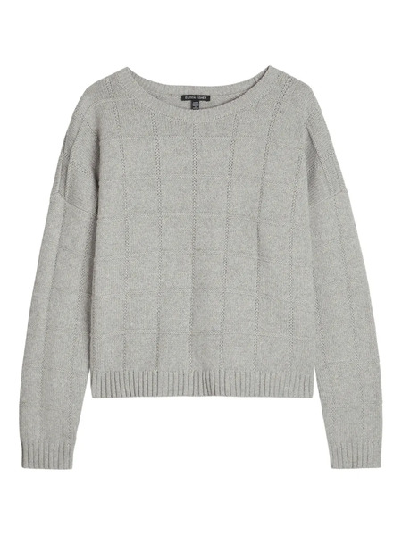  Eileen Fisher Grid Knitted Sweater - Grey 