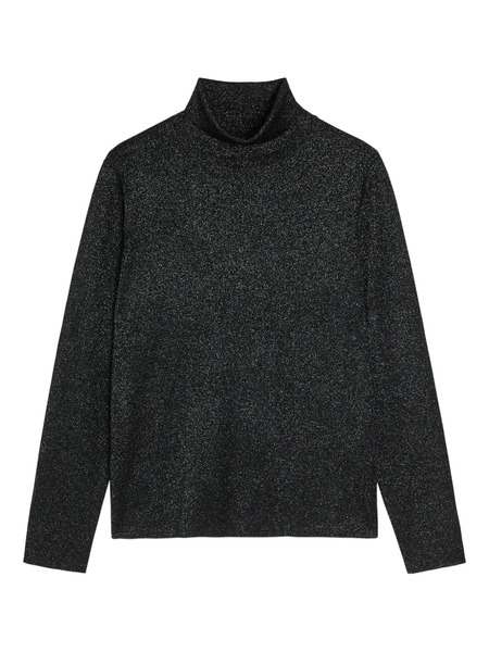  Eileen Fisher Roll-neck Long-sleeve T-shirt - Black 