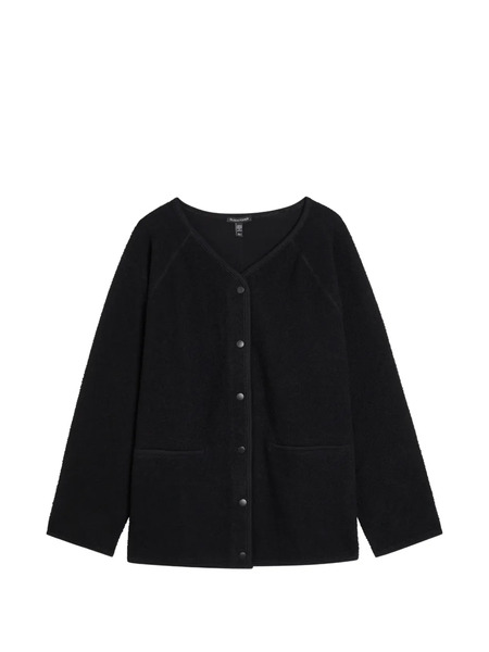  Eileen Fisher Snap-button Jacket - Black 