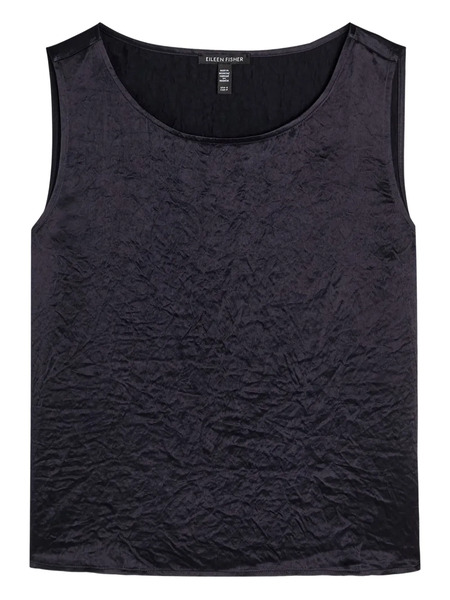  Eileen Fisher Textured Sleeveless Blouse - Blue 