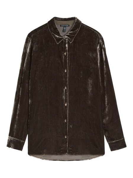  Eileen Fisher Velour Shirt - Brown 