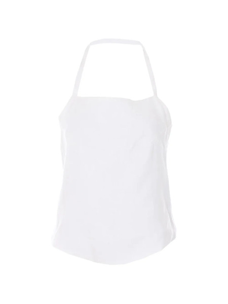  Ele Open-back Laces Top - White 