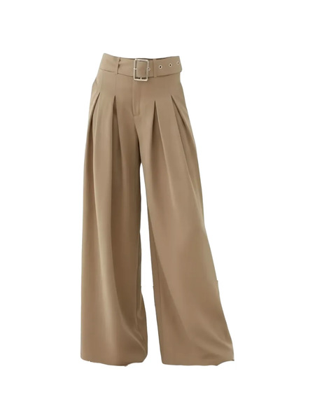  Eleh Belted Pleated Trousers - Neutrals 