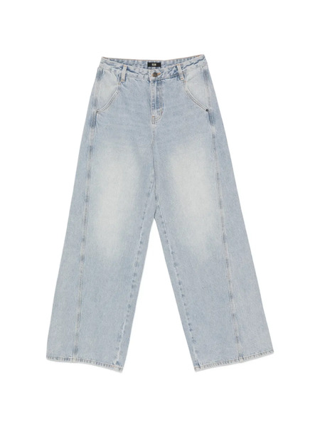  Eleh Button-fastening Wide-leg Jeans - Blue 