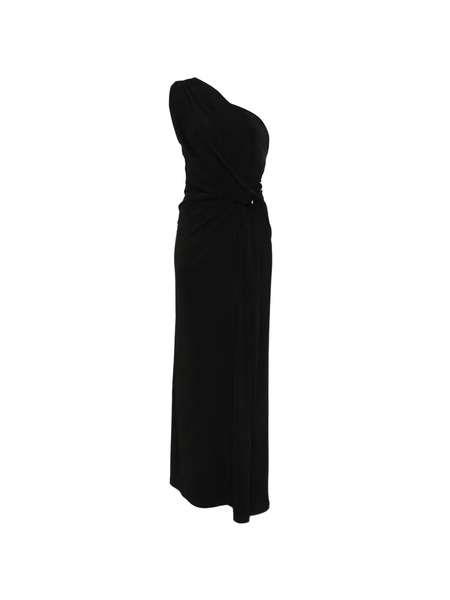  Eleh One-shoulder Knotted Dress - Black 