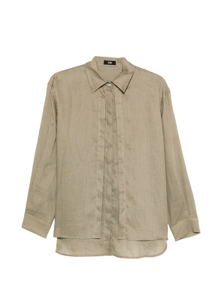  Eleh Pleated Layer Shirt - Brown 
