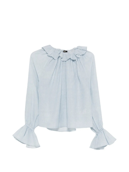  Eleh Ruffled-sleeve Blouse - Grey 