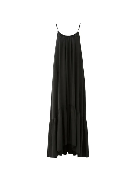  Eleh Ruffled Slip Maxi Dress - Black 