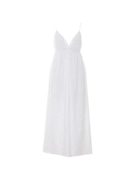  Eleh Spaghetti-strap A-line Midi Dress - White 