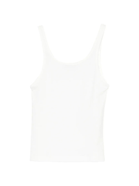  Eleh Square Neck Tank Top - White 