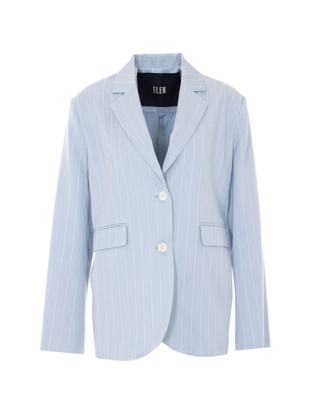  Eleh Striped V-neck Blazer - Blue 