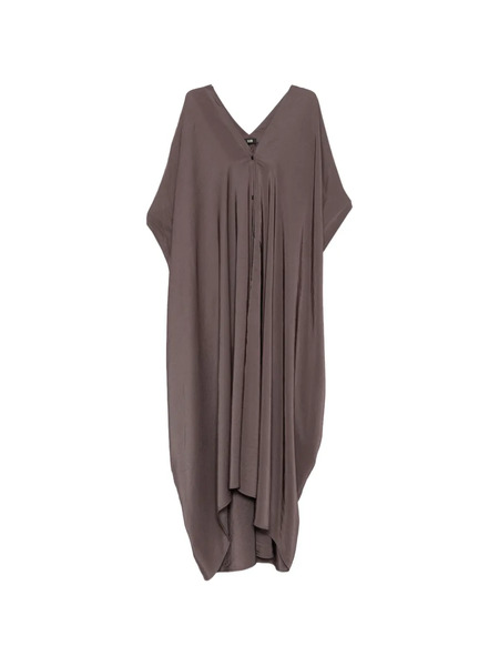  Eleh V-neck Button Midi Dress - Brown 