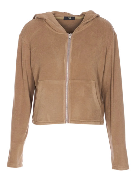  Eleh Zip-front Hoodie - Neutrals 
