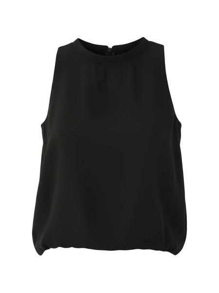  Eleh Zip Sleeveless Blouse - Black 