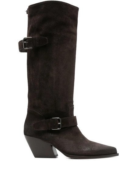  Elena Iachi 65mm Buckle-detailing Knee-high Boots - Brown 