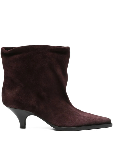  Elena Iachi 50mm Suede Ankle Boots - Red 