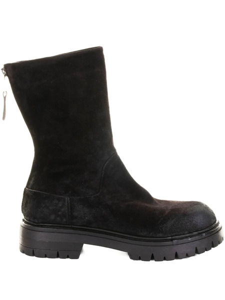  Elena Iachi Zip Suede Ankle Boots - Brown 