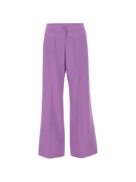  Elena Miro` Cady Straight-leg Tailored Trousers - Purple 