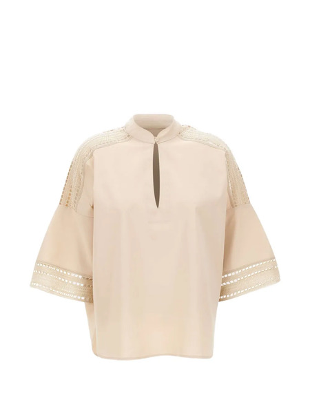  Elena Miro` Embroidered Blouse - Neutrals 