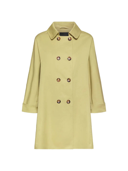  Elena Miro` Gabardine Trench Coat - Green 