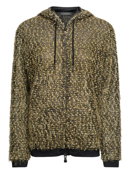  Elena Miro` Hooded Zip Top - Brown 