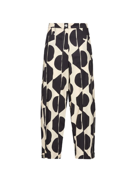  Elena Miro` Patterned Trousers - Neutrals 