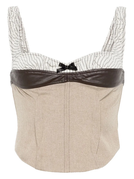  Elena Velez Corset-style Top - Brown 
