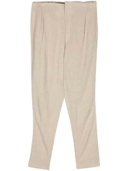 Elena Velez High-waisted Tapered Trousers - Neutrals 