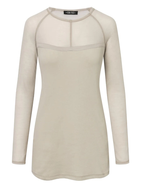  Elena Velez Ls T-shirt Mini Dress - Neutrals 