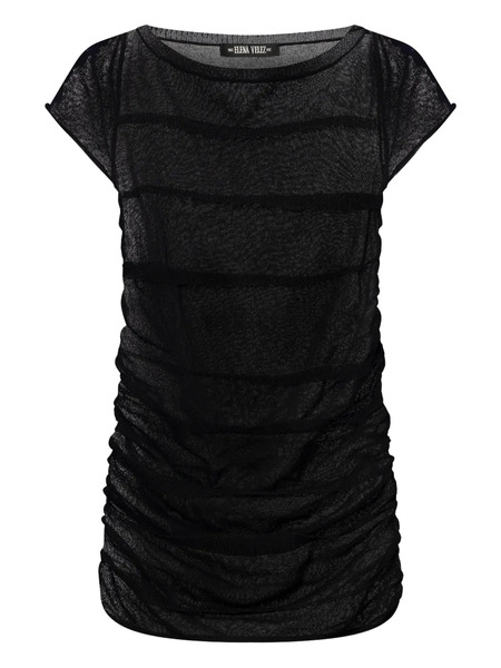 Elena Velez Ruched T-shirt - Black 