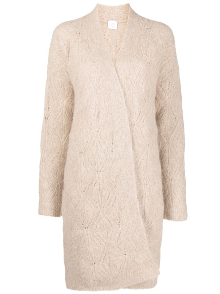  Eleventy Belted Knit Cardigan - Neutrals 