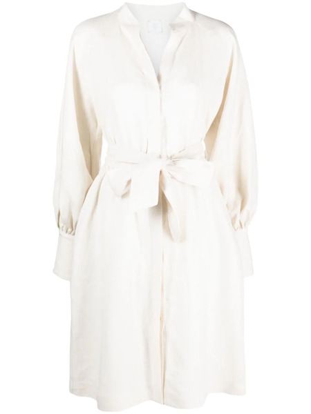  Eleventy Belted Linen Dress - Neutrals 