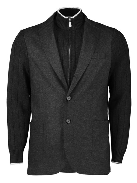  Eleventy Bimetric Bib Blazer - Grey 
